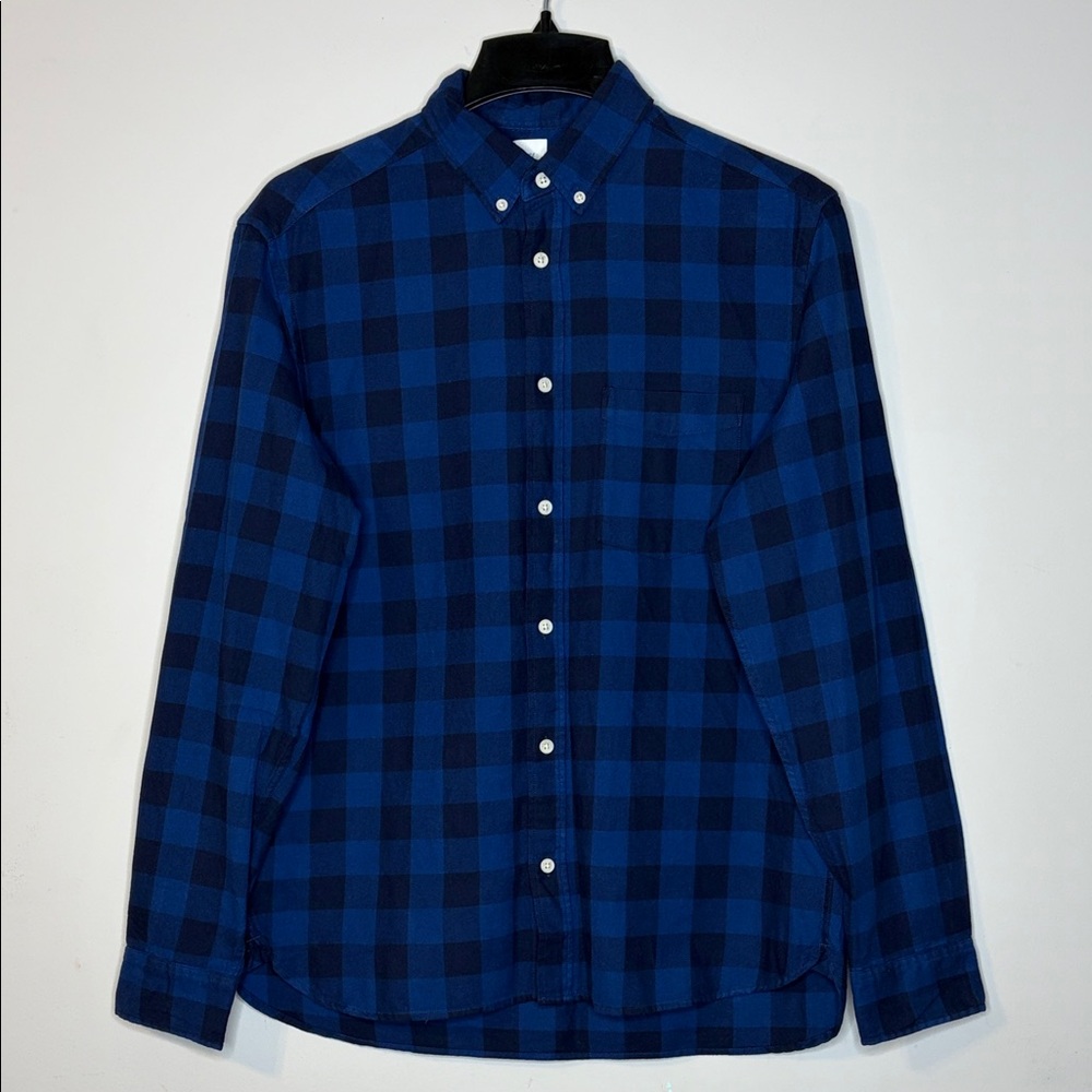 H&M Men's Blue Buffalo Check Button-Down Shirt Size M